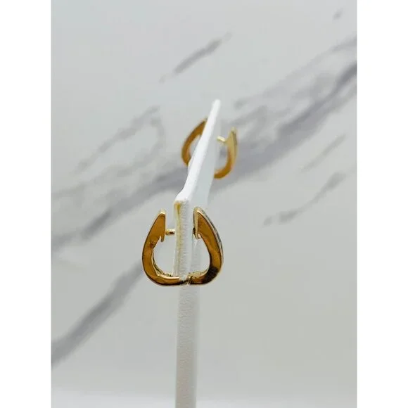 ❤️ Real 10k Gold Diamond Hoop Earrings